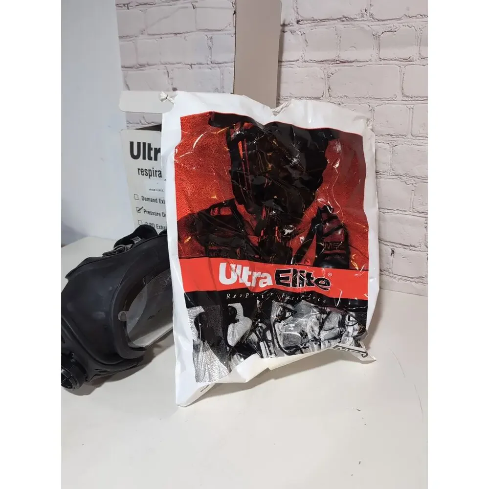 MSA Ultra Elite Respirator Facepiece 491528 Large Black Hycar Pressure Demand